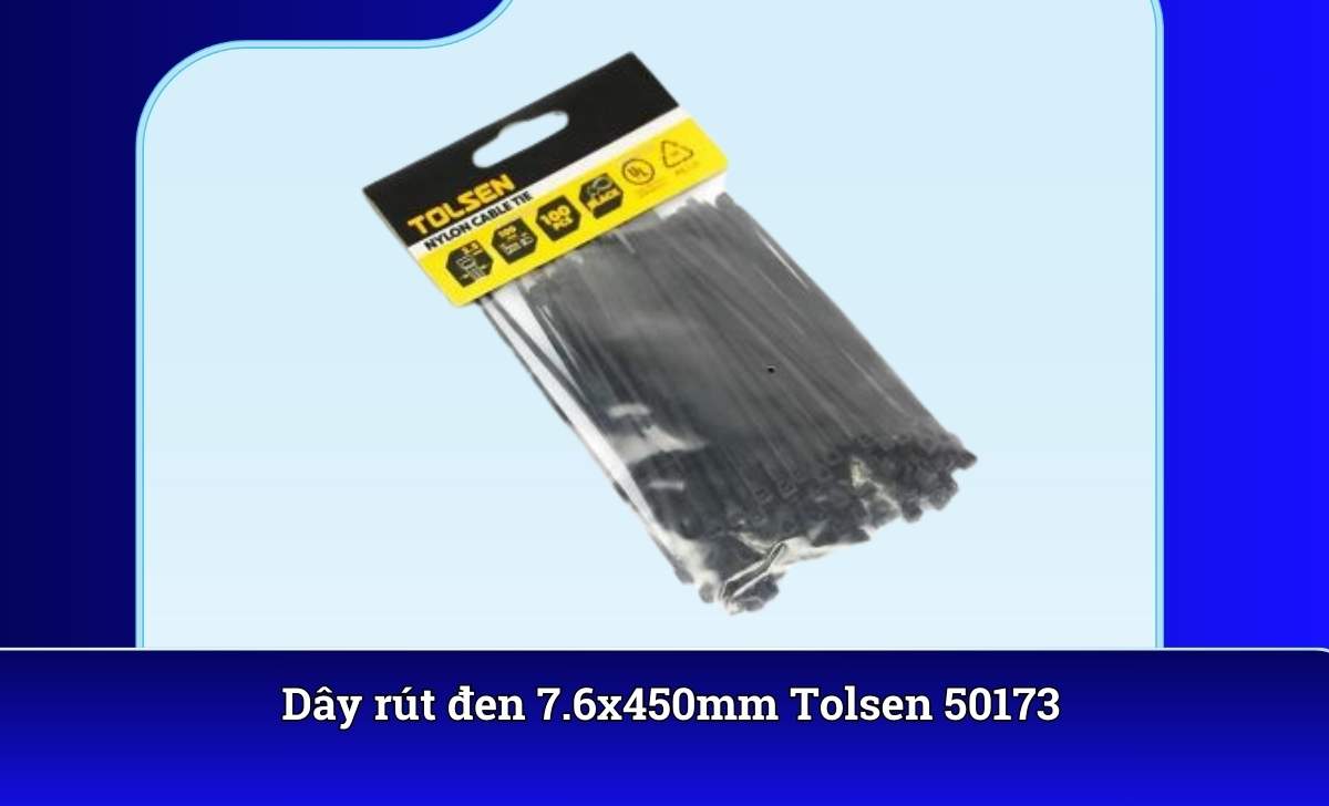Dây rút đen 7.6x450mm Tolsen 50173