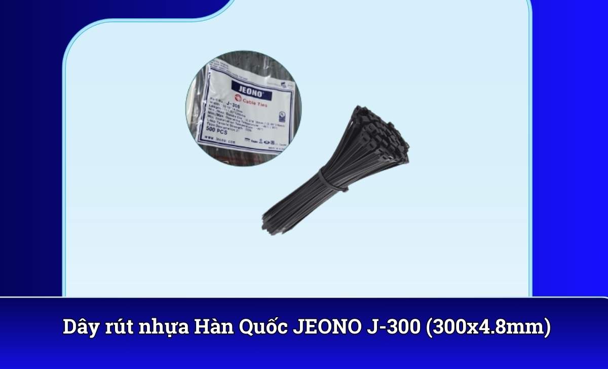 Dây rút nhựa Hàn Quốc JEONO J-300 (300x4.8mm)