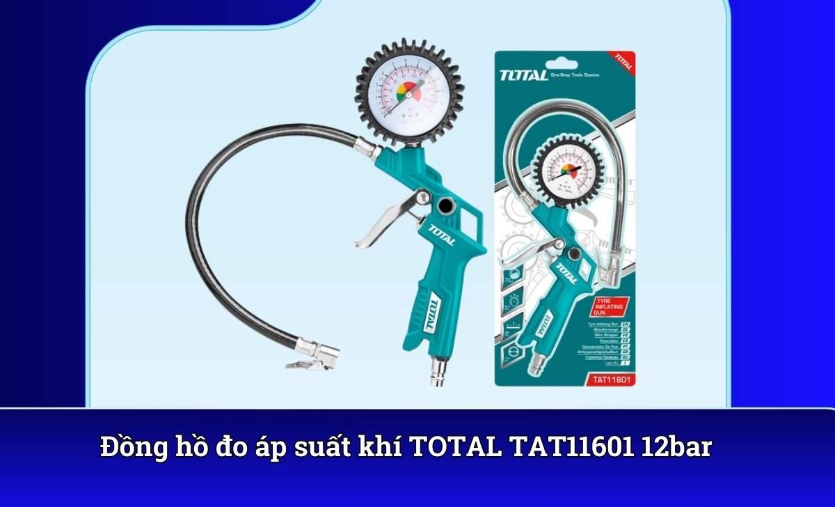 Đồng hồ đo áp suất khí TOTAL TAT11601 12bar