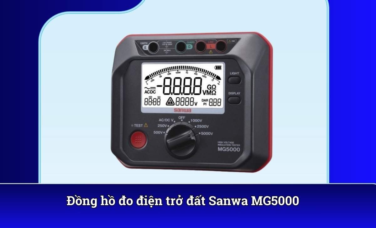 Đồng hồ đo điện trở đất Sanwa MG5000
