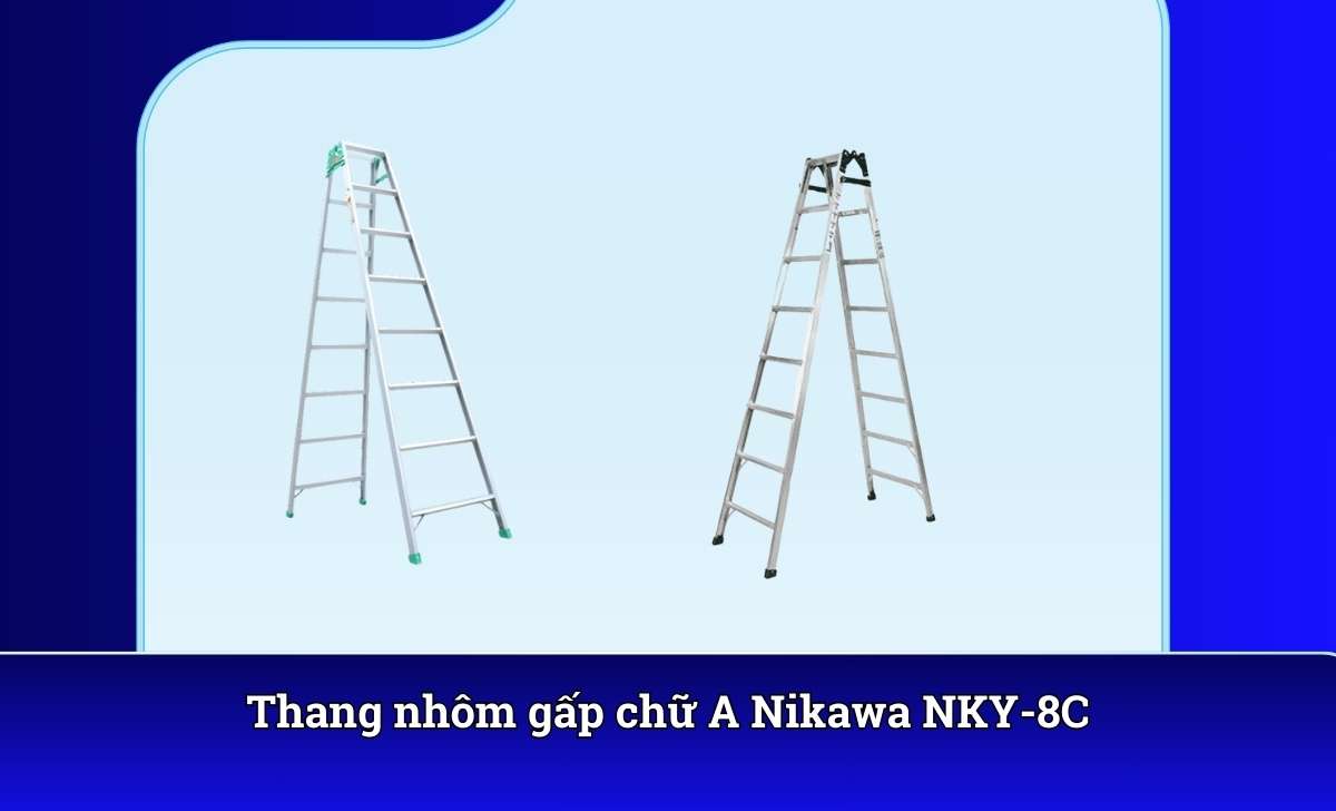Thang nhôm gấp chữ A Nikawa NKY-8C