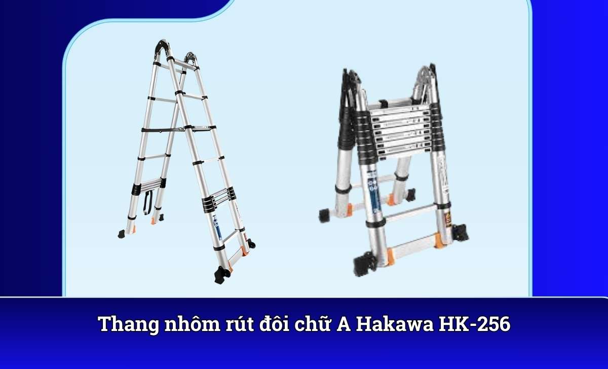 Thang nhôm rút đôi chữ A Hakawa HK-256