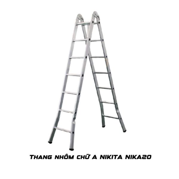 Thang nhôm chữ A khoá sập tự động NIKITA NIKA20