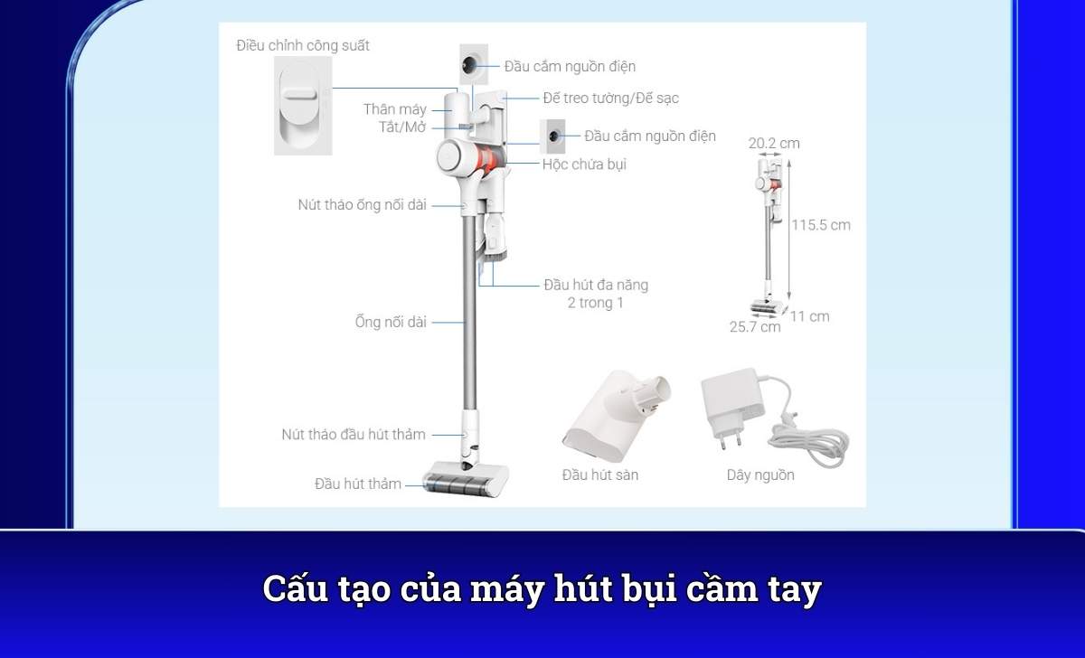 Công dụng của máy hút bụi cầm tay