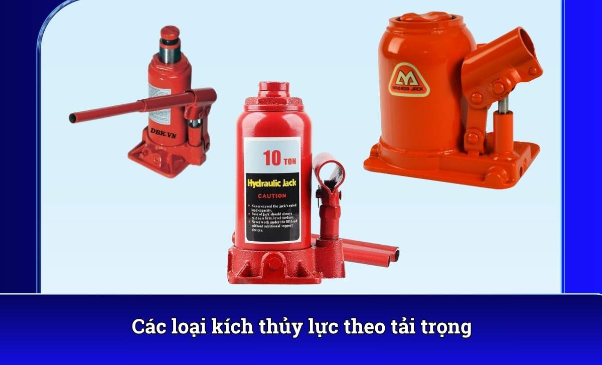 Các loại kích thủy lực theo tải trọng
