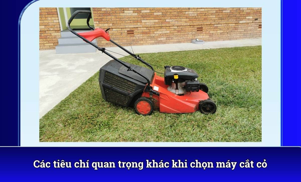 Các tiêu chí quan trọng khác khi chọn máy cắt cỏ