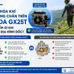 Máy Cắt Cỏ Honda GX25T: 4 Thì, 25cc, Tiết Kiệm Xăng