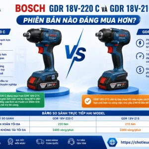 Máy Bắt Vít Bosch GDR 18V-220 C: 220Nm, 3 Cấp Tốc Độ