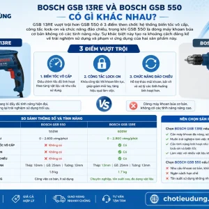 Máy khoan động lực Bosch GSB: 13RE, đầu cặp 13mm