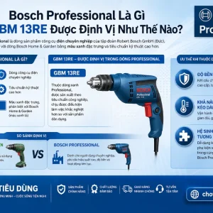 Máy khoan Bosch GBM 13RE: 600W, khoan thép 13mm