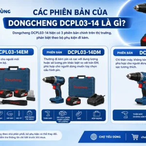 Máy bắt vít Dongcheng DCPL03-14: 20V, lực vặn tối đa 180Nm