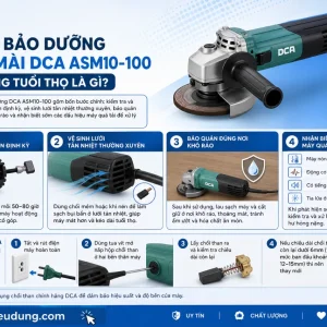 Máy mài DCA ASM10-100: 1020W, điều tốc 4200–13000v/p