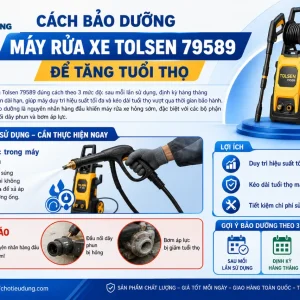 Máy rửa xe Tolsen 79589: 1700W, 135Bar, tự hút nước