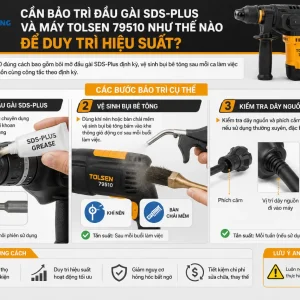 Máy khoan Tolsen 79510: Công suất 800W, bê tông 26mm