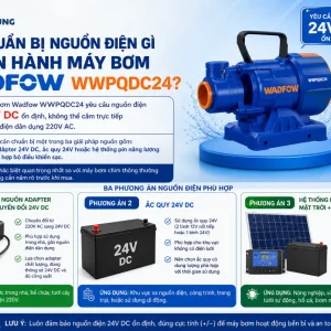 Máy bơm chìm nước sạch Wadfow WWPQDC24: 240W, lưu lượng 67L/phút