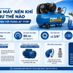 Máy Đánh Bóng Puma AT-7119: Đĩa 75mm, 18.000 RPM