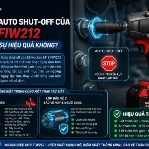 Máy siết bu lông Milwaukee M18 FIW212: 339Nm, thân 127mm
