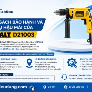 Máy khoan DeWalt D21003: 550W, khoan thép 10mm/gỗ 30mm