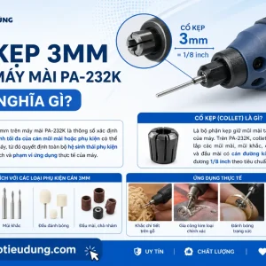 Máy mài TOP PA-232K: 3mm, tốc độ 58.000 v/p