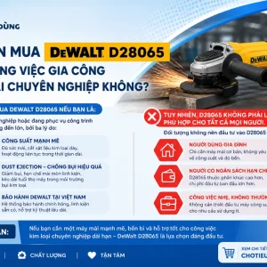 Máy mài góc DeWalt D28065: Dust Ejection, 9.000 vòng/phút
