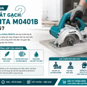 Máy Cắt Gạch Makita M0401B: Lưỡi 110mm, Cắt 32mm
