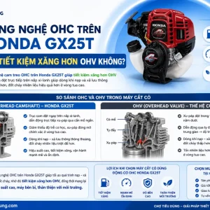 Máy Cắt Cỏ Honda GX25T: 4 Thì, 25cc, Tiết Kiệm Xăng