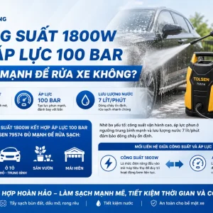 Máy rửa xe Tolsen 79574: 1800W, áp lực 100 Bar