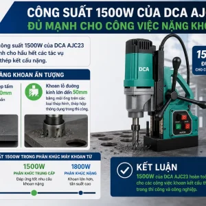 Máy khoan DCA AJC23: Công suất 1500W, mũi 23mm