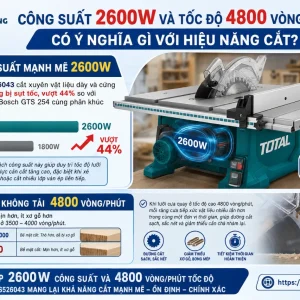 Máy cưa Total TS526043: 2600W, lưỡi cưa 254mm