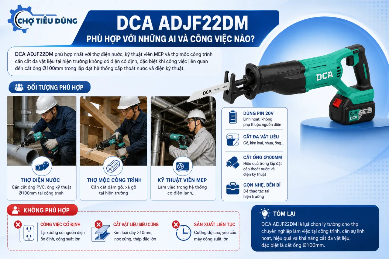 DCA ADJF22DM Phù Hợp Với Những Ai Và Công Việc Nào?