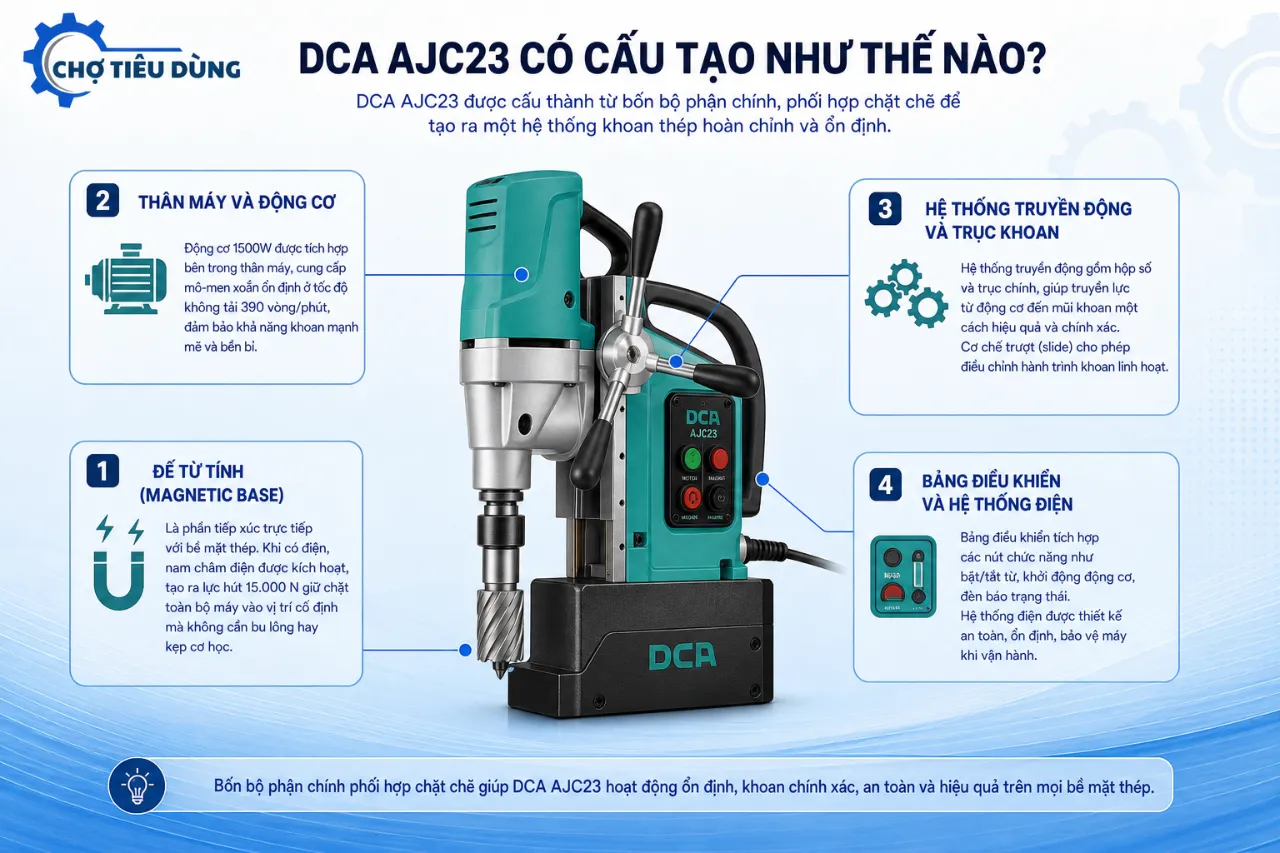 DCA AJC23 có cấu tạo như thế nào?