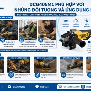 Máy Mài DeWalt DCG405M1: 18V XR, Không Chổi Than