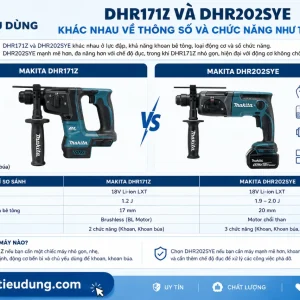 Máy khoan Makita DHR171Z: Dùng pin 18V, bê tông 17mm