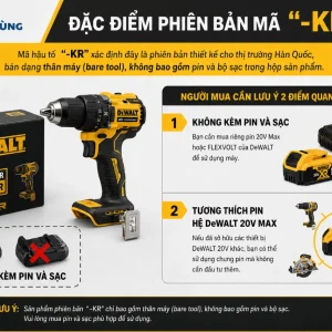 Máy siết bu lông Dewalt DCF892N-KR: Dùng pin 20V, lực siết 812Nm
