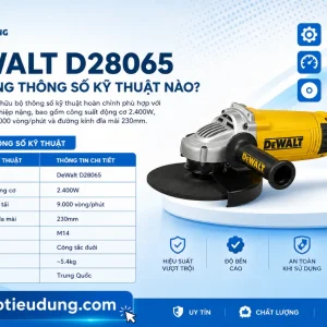 Máy mài góc DeWalt D28065: Dust Ejection, 9.000 vòng/phút