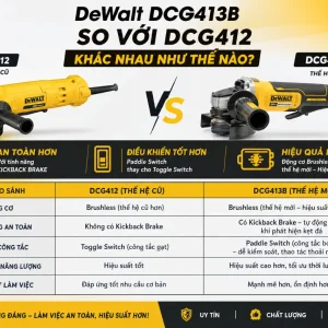 Máy Mài DeWalt DCG413B: 20V XR, Không Chổi Than, Kickback Brake