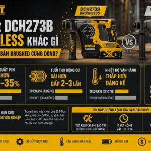 Máy khoan DeWalt DCH273B: Brushless, chống rung SHOCKS 2.1J