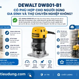Máy Mài Góc DeWalt DW801-B1: 850W, Đá 100mm, Công Tắc Đuôi