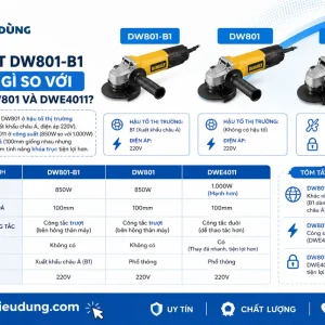 Máy Mài Góc DeWalt DW801-B1: 850W, Đá 100mm, Công Tắc Đuôi