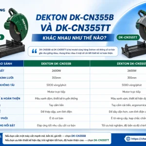 Máy cắt nhôm Dekton DK-CN355B: 2600W, lưỡi 355mm