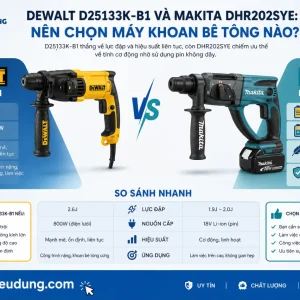 Máy khoan Dewalt D25133K-B1: Công suất 800W, bê tông 26mm