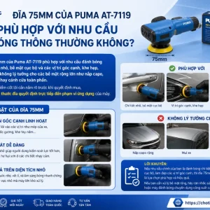 Máy Đánh Bóng Puma AT-7119: Đĩa 75mm, 18.000 RPM