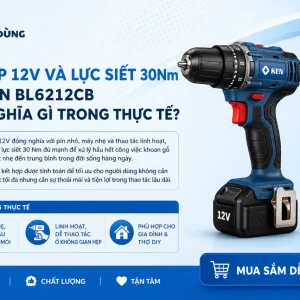 Máy Khoan Pin Ken BL6212CB: 12V, Lực Siết 30Nm
