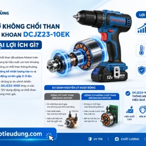 Máy Khoan Dongcheng DCJZ23-10EK: Không Chổi Than, 12V