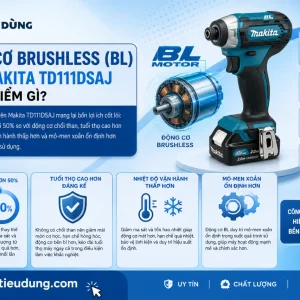 Máy vặn vít Makita TD111DSAJ: 12V, BL, lực siết 135Nm