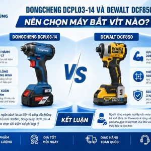 Máy bắt vít Dongcheng DCPL03-14: 20V, lực vặn tối đa 180Nm