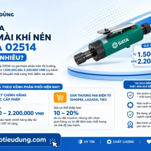 Máy mài khí nén dạng bút Sata 02514: 3mm, 54.000 RPM