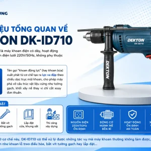 Máy Khoan Động Lực Dekton DK-ID710: 710W, Đầu 13mm