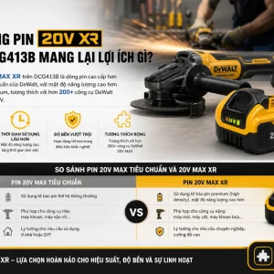 Máy Mài DeWalt DCG413B: 20V XR, Không Chổi Than, Kickback Brake