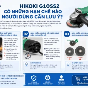 Máy Mài Góc Hikoki G10SS2: 600W, Đá 100mm, 11.500 Vòng/Phút
